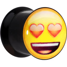 将图片加载到图库查看器，7/16 Licensed Heart Eyes emoji Acrylic Double Flare Plug Set
