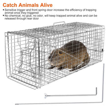 将图片加载到图库查看器，Humane Catch Release Live Animal Collapsible Galvanized Wire Trap Cage

