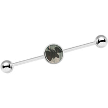 Load image into Gallery viewer, 14G Holiday Rustic Wood Moose Industrial Barbell 37mm
