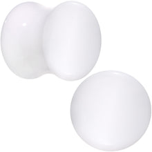Load image into Gallery viewer, White UV Acrylic Saddle Plug Set 4mm to 25mm
