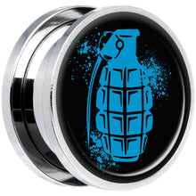 Load image into Gallery viewer, Blue Grenade Steel Screw Fit Plug Set 18mm
