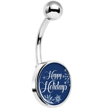 将图片加载到图库查看器，Happy Holidays Snowflake Belly Ring
