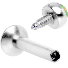 将图片加载到图库查看器，1/4 Green Synthetic Opal Internally Threaded Daith Cartilage Tragus
