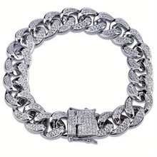 Load image into Gallery viewer, Iced Out Hip Hop Zircon Cuban Chain Bracelet for Men
