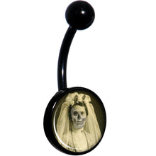 将图片加载到图库查看器，Skeleton Bride Halloween Black Belly Ring
