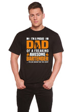 Load image into Gallery viewer, I'm a Proud Dad Men's Bamboo Viscose/Organic Cotton Short Sleeve Graphic T-Shirt
