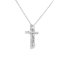 Load image into Gallery viewer, .35ct Diamond Cross Religious Pendant 14KT White Gold
