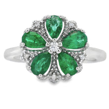 将图片加载到图库查看器，1.03ct Emerald Zircon Ring Sterling Silver
