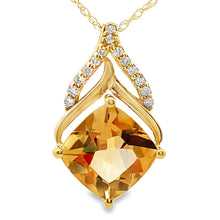 Load image into Gallery viewer, Citrine Diamond Fashion Pendants 10KT Yellow Gold
