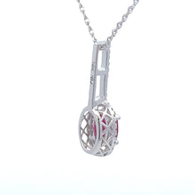 Load image into Gallery viewer, .45ct Ruby Diamond Fashion Pendants 10KT White Gold
