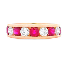Load image into Gallery viewer, 2.50ct Ruby Diamond Wedding Band Ring 14KT Yellow Gold
