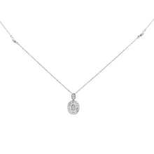 将图片加载到图库查看器，Natural .35ct Diamond Fashion Pendants 14KT White Gold
