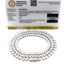 Load image into Gallery viewer, Lab Grown Diamond Tennis Bracelet 14KT White Gold
