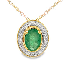 Load image into Gallery viewer, .46ct Emerald Diamond Fashion Pendants 10KT Yellow Gold
