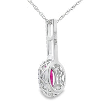 将图片加载到图库查看器，.61ct Ruby Diamond Fashion Pendants 10KT White Gold
