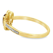 Load image into Gallery viewer, .46ct Quartz Diamond Ring 10KT Yellow Gold
