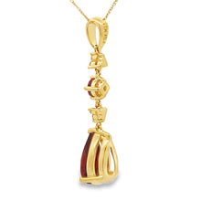 将图片加载到图库查看器，2.25ct Garnet Diamond Fashion Pendants 10KT Yellow Gold
