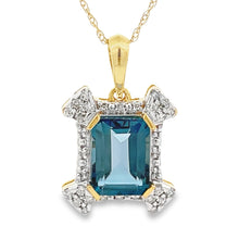 Load image into Gallery viewer, London Blue Topaz Fashion Pendants 10KT Yellow Gold
