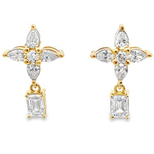 Load image into Gallery viewer, Lab Grown Diamond Dangle Earrings 14KT Yellow Gold
