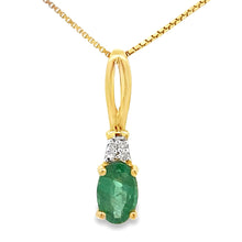 Load image into Gallery viewer, .25ct Emerald Diamond Fashion Pendants 10KT Yellow Gold
