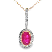 Load image into Gallery viewer, .61ct Ruby Diamond Fashion Pendants 10KT Yellow Gold
