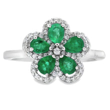 将图片加载到图库查看器，1.01ct Emerald Zircon Ring Sterling Silver
