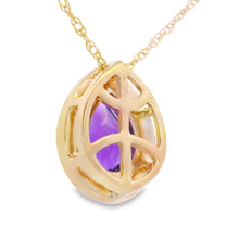 Load image into Gallery viewer, Amethyst Diamond Fashion Pendants 10KT Yellow Gold
