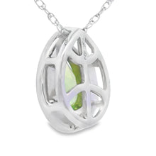 将图片加载到图库查看器，.47ct Peridot Diamond Fashion Pendants 10KT White Gold
