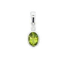 Load image into Gallery viewer, .50ct Peridot Diamond Fashion Pendants 10KT White Gold
