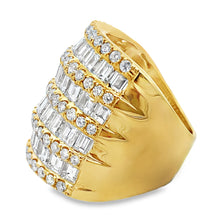 将图片加载到图库查看器，6.65ct Diamond Ring 18KT Yellow Gold
