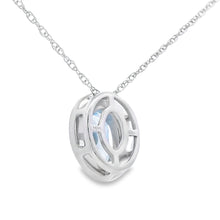 Load image into Gallery viewer, Aquamarine Diamond Fashion Pendants 10KT White Gold
