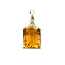 Load image into Gallery viewer, Citrine Diamond Fashion Pendants 10KT Yellow Gold
