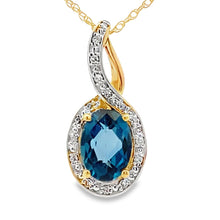 将图片加载到图库查看器，London Blue Topaz Fashion Pendants 10KT Yellow Gold
