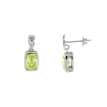 将图片加载到图库查看器，Cubic Zirconium Dangle Earrings Sterling Silver
