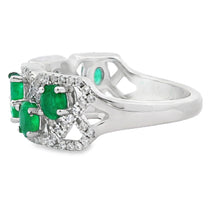 将图片加载到图库查看器，1.82ct Emerald Zircon Ring Sterling Silver
