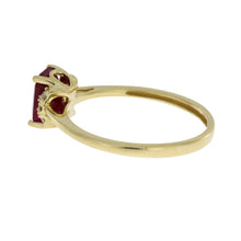 将图片加载到图库查看器，Natural 1.38ct Ruby Diamond Ring 14KT Yellow Gold

