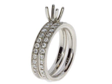 Load image into Gallery viewer, Diamond Semi Mount Engagement Ring 14KT White Gold
