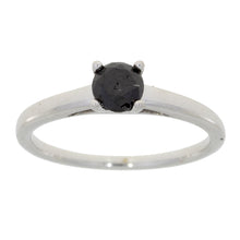 将图片加载到图库查看器，.50ct Black Diamond Eng Only Sterling Silver
