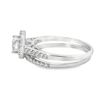 将图片加载到图库查看器，Cubic Zirconia CZ SS Bridal Sterling Silver
