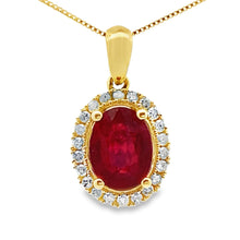 Load image into Gallery viewer, 2.22ct Ruby Diamond Fashion Pendants 10KT Yellow Gold
