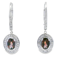 将图片加载到图库查看器，.81ct Quartz Diamond Dangle Earrings 10KT White Gold
