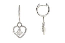Load image into Gallery viewer, .50ct Diamond Dangle Earrings 14KT White Gold
