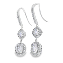Load image into Gallery viewer, 8.51ct Moissanite Dangle Earrings Sterling Silver
