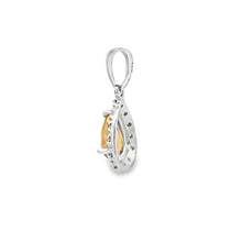 Load image into Gallery viewer, .63ct Citrine Diamond Fashion Pendants 10KT White Gold
