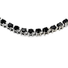 Load image into Gallery viewer, 2.27ct Black Diamond Tennis Bracelet Sterling Silver
