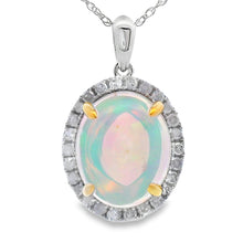 Load image into Gallery viewer, 2.39ct Opal Diamond Fashion Pendants 10KT White Gold
