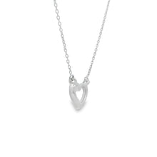 Load image into Gallery viewer, .03ct Diamond Heart Love Pendant 14KT White Gold
