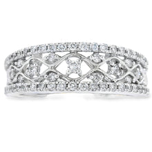 Load image into Gallery viewer, .50ct Diamond Fashion band rings 10KT White Gold
