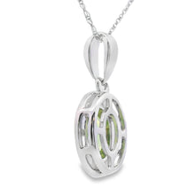 Load image into Gallery viewer, .50ct Peridot Diamond Fashion Pendants 10KT White Gold
