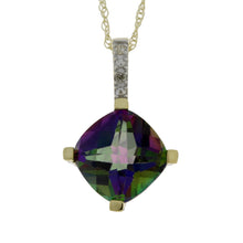 Load image into Gallery viewer, Treated Topaz Diamond Fashion Pendants 10KT Yellow Gold
